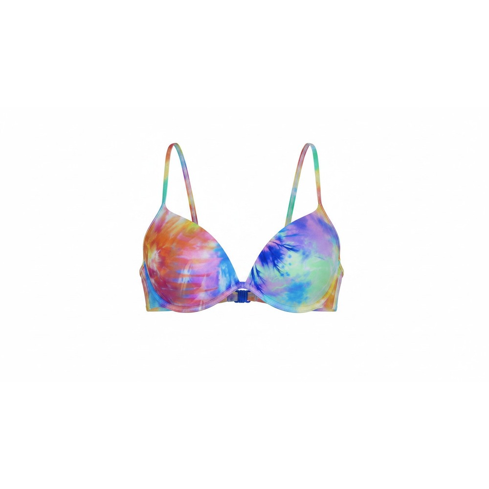 Ingear Swim Bikini Top Womens Large Multicolor Tie Dye Push Up Underwire